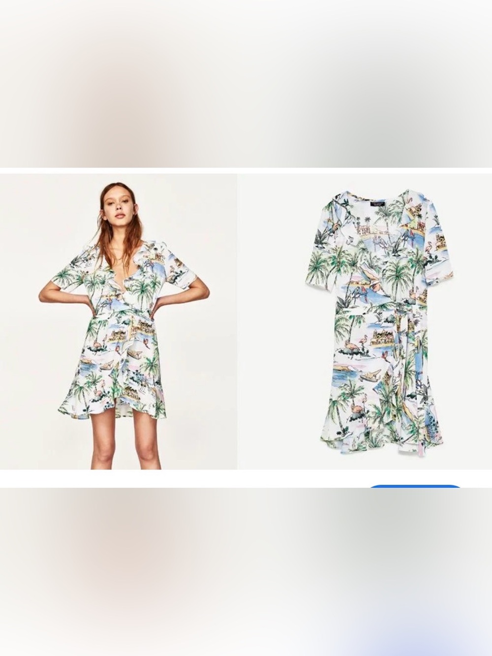 Fun Zara Wrap Dress- Small